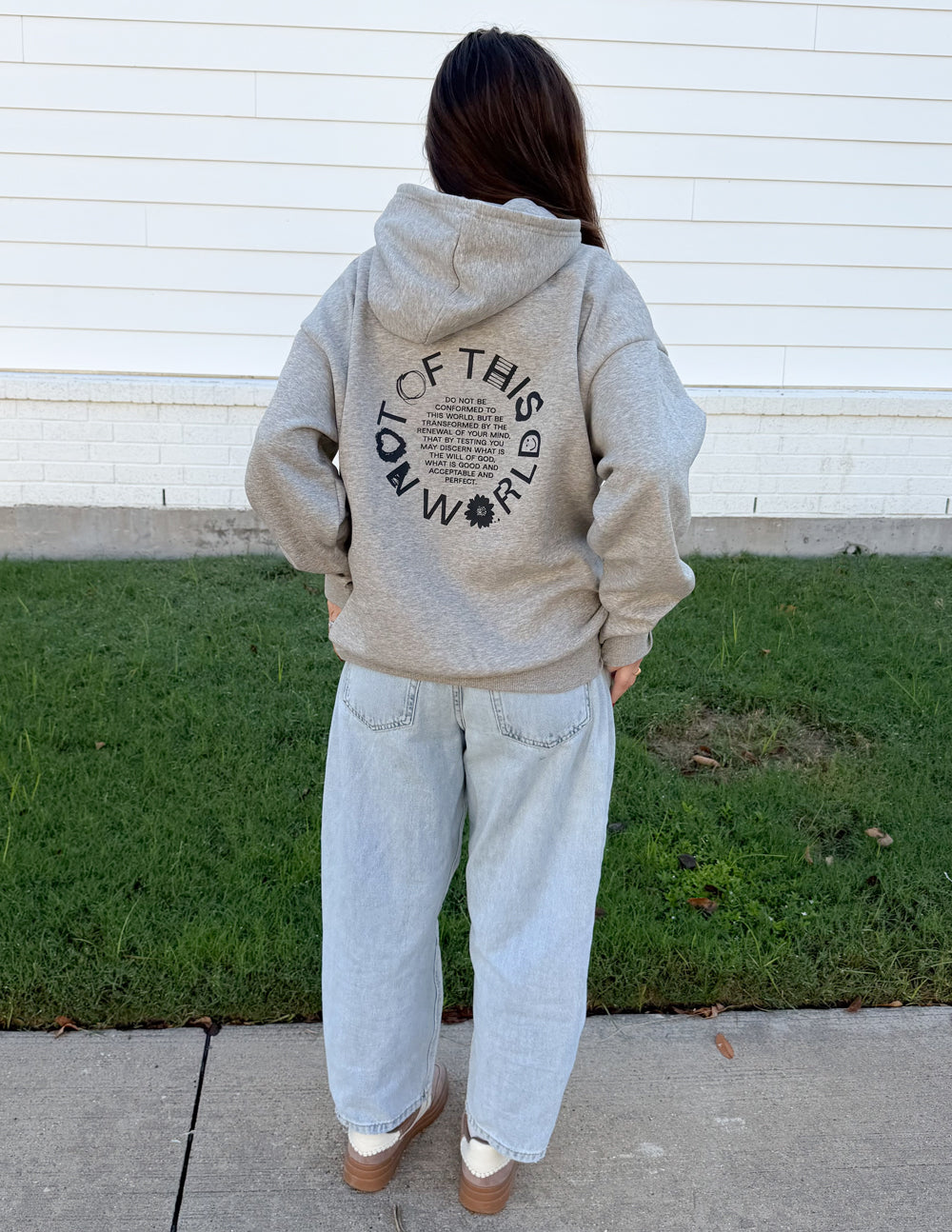 Not of This World Unisex Hoodie in Heather Greige Cotton Blend