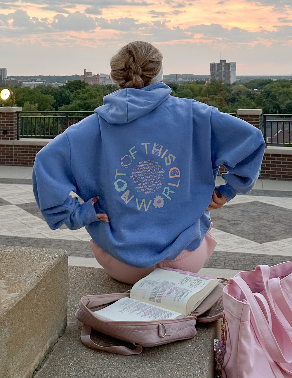 Not of This World Unisex Hoodie in Provence Blue Streetwear Style