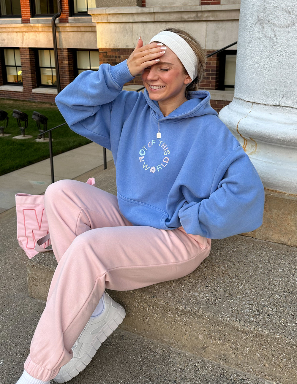 Not of This World Unisex Hoodie in Provence Blue Streetwear Style