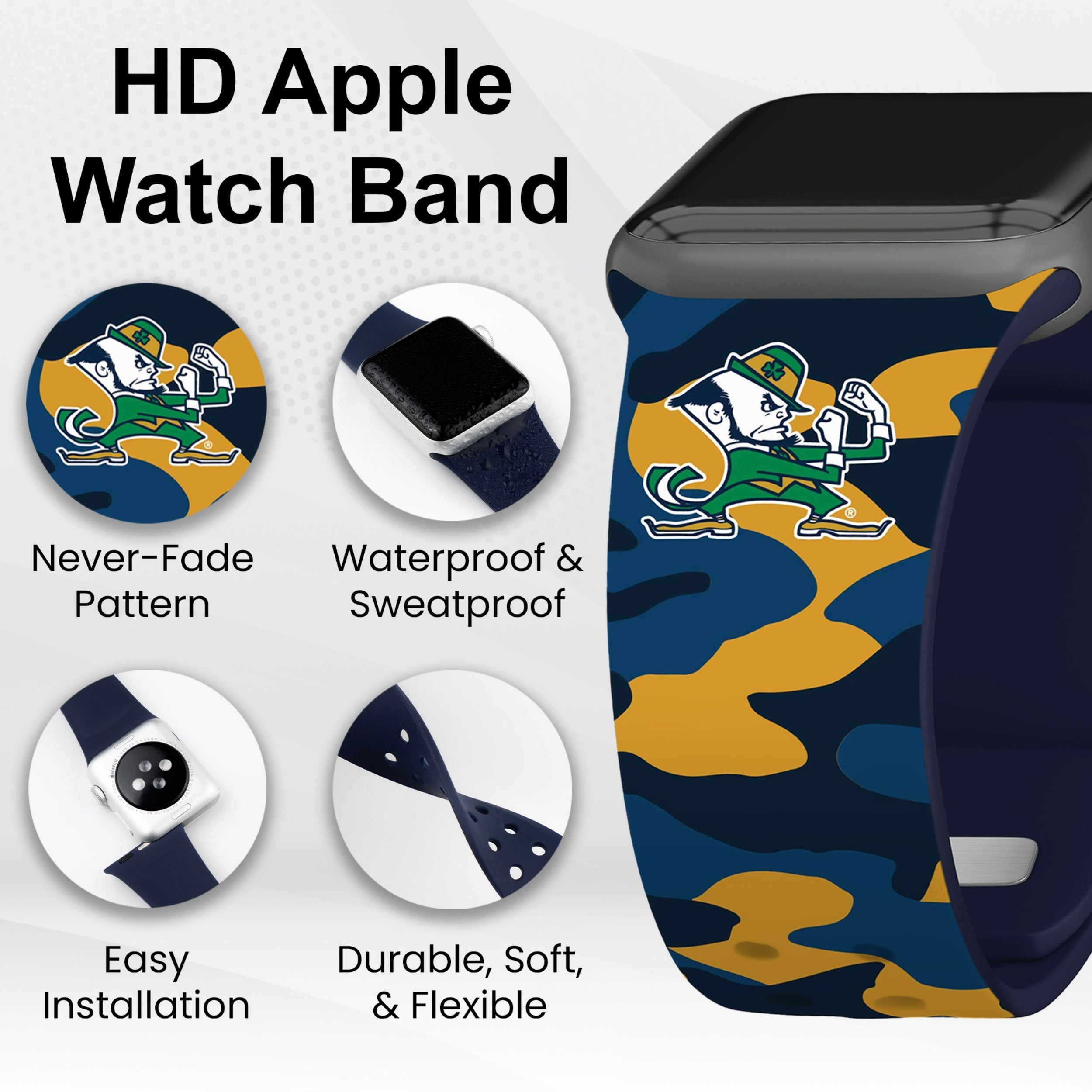 Notre Dame Fighting Irish HD Apple Watch Band