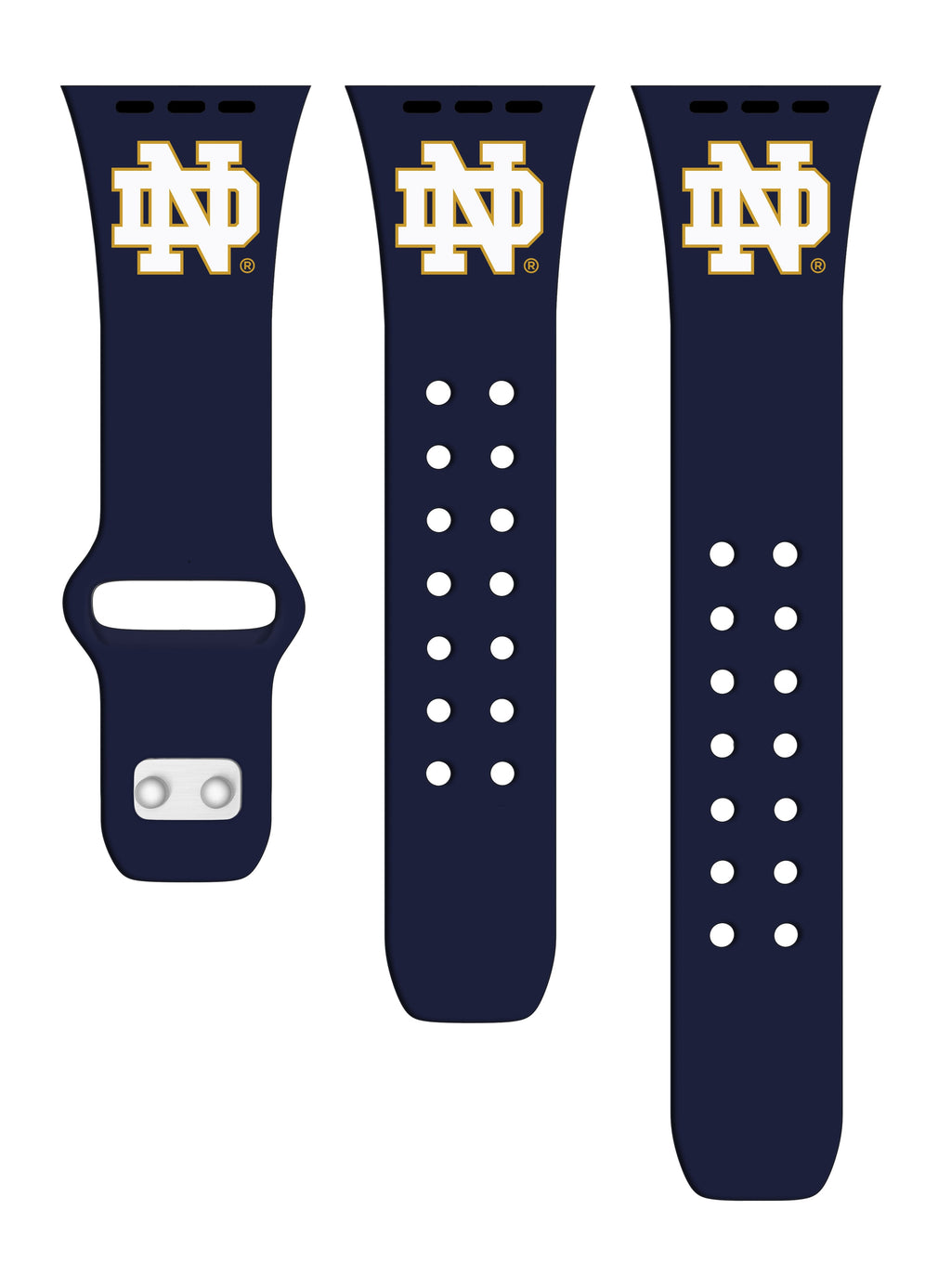 Notre Dame Fighting Irish Silicone Apple Watch Band Navy Blue
