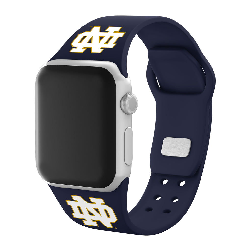 Notre Dame Fighting Irish Silicone Apple Watch Band Navy Blue