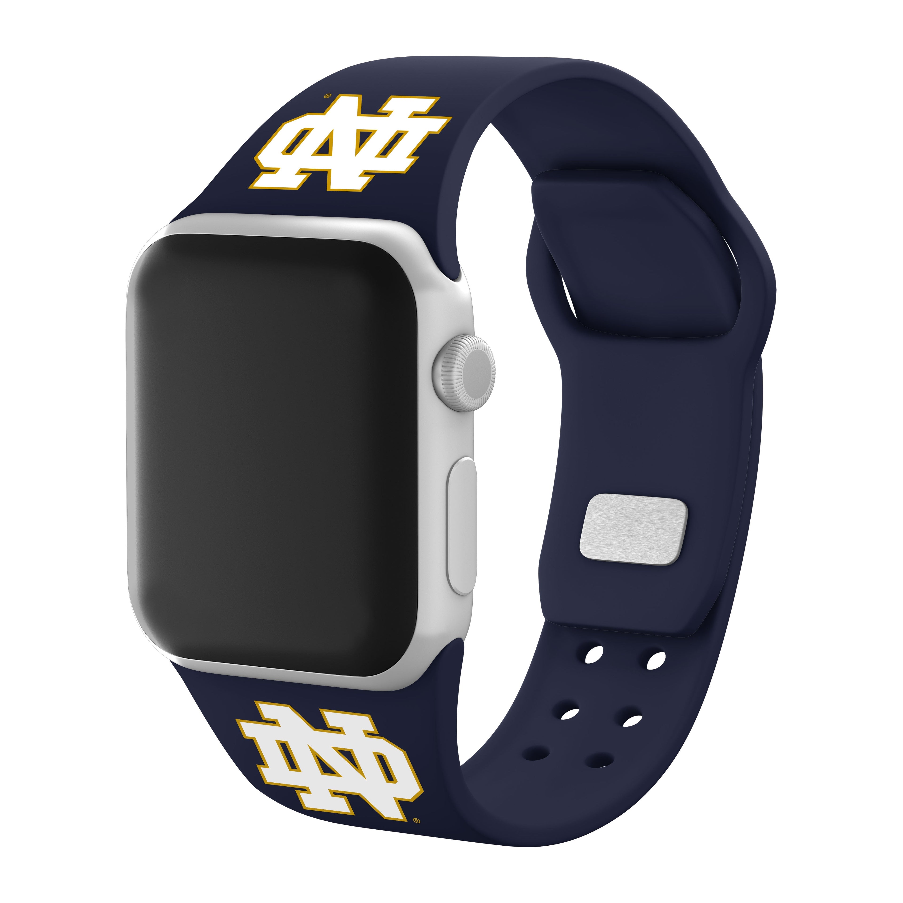 Notre Dame Fighting Irish Silicone Apple Watch Band Navy Blue