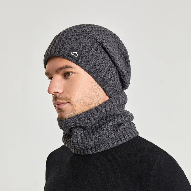 Winter Beanie and Scarf Set for Men and Women (One Set)