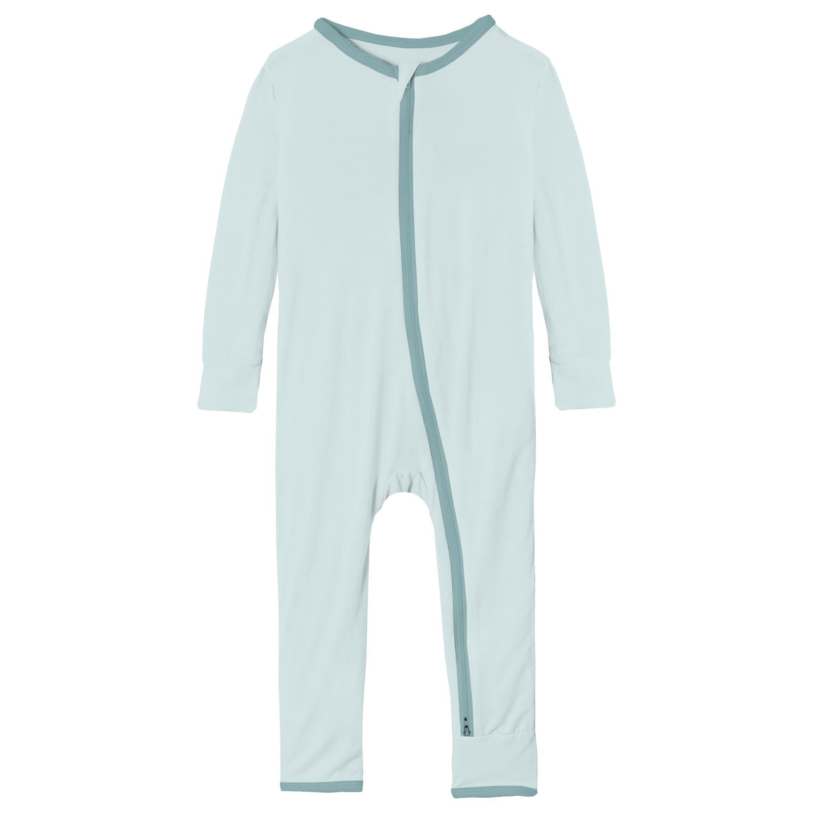 Applique Coverall with 2 Way Zipper in Fresh Air Zebra