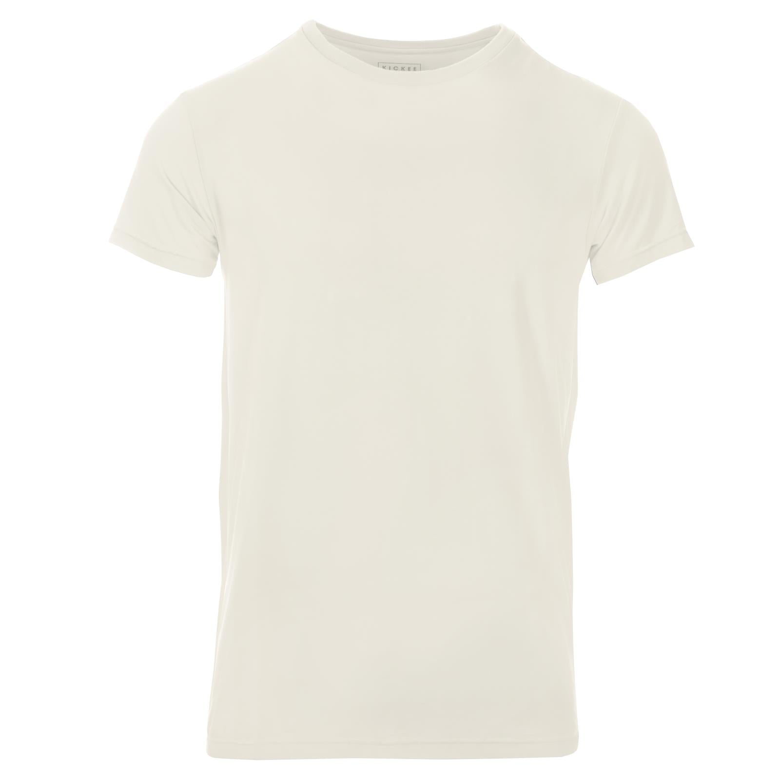 Men's Short Sleeve Crew Neck Tee in Natural