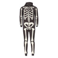 Adult Graphic Fleece Jumpsuit with Hood in Midnight Skeleton