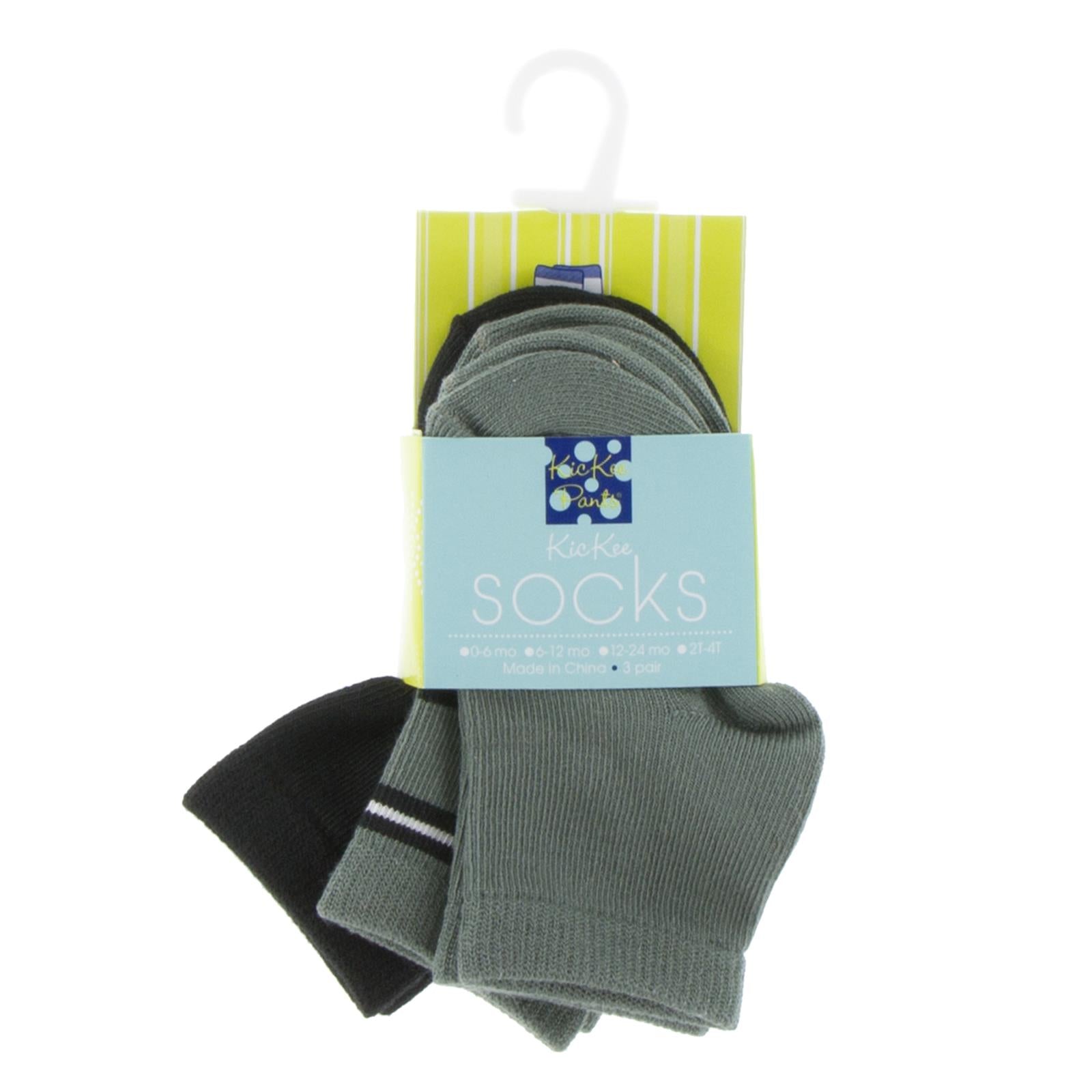 Sock Set  in Succulent, Succulent Kenya Stripe, Zebra
