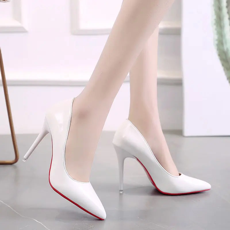 Women's Pointed Toe Stiletto High Heels Patent Finish - Image 24