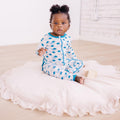 Print Coverall with 2 Way Zipper in Latte Scales