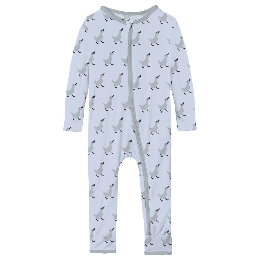 Print Coverall with 2 Way Zipper in Dew Ugly Duckling