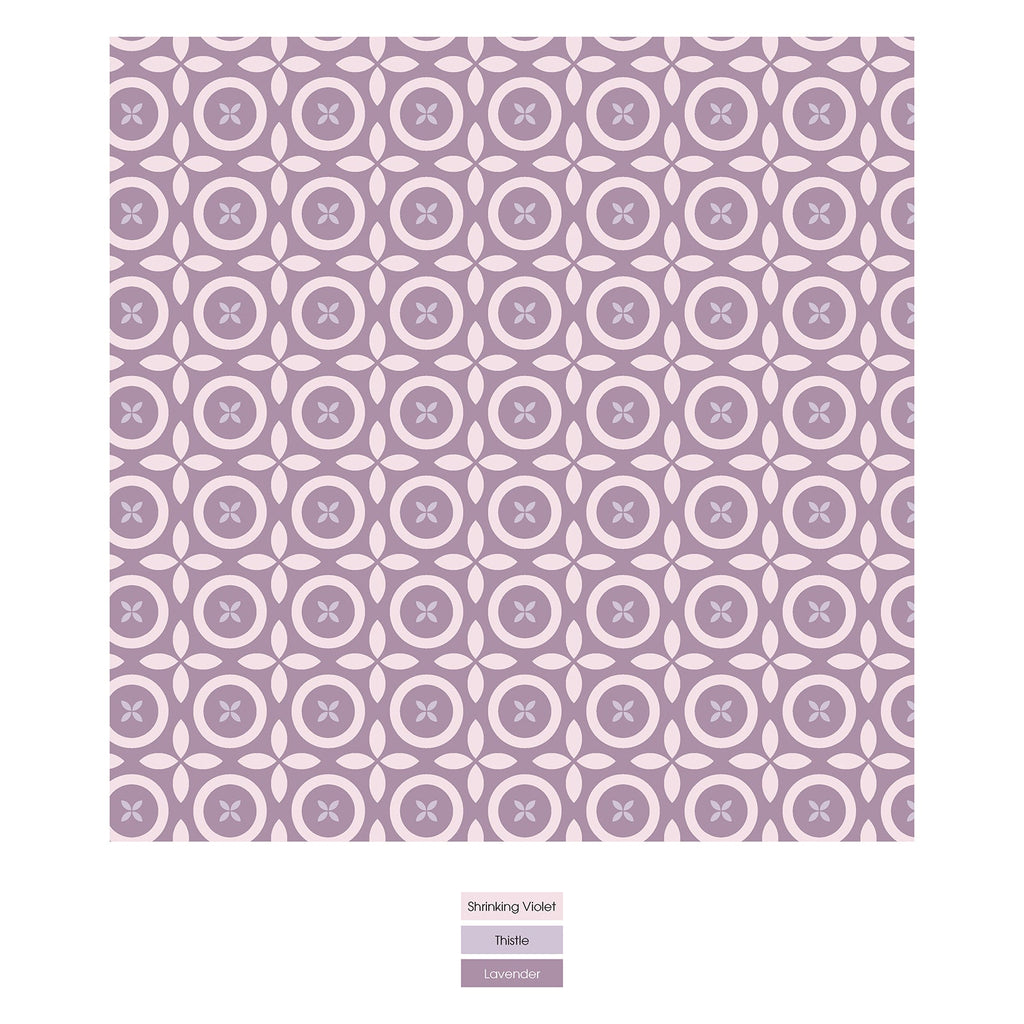 Print Coverall with 2 Way Zipper in Lavender Flower Lattice