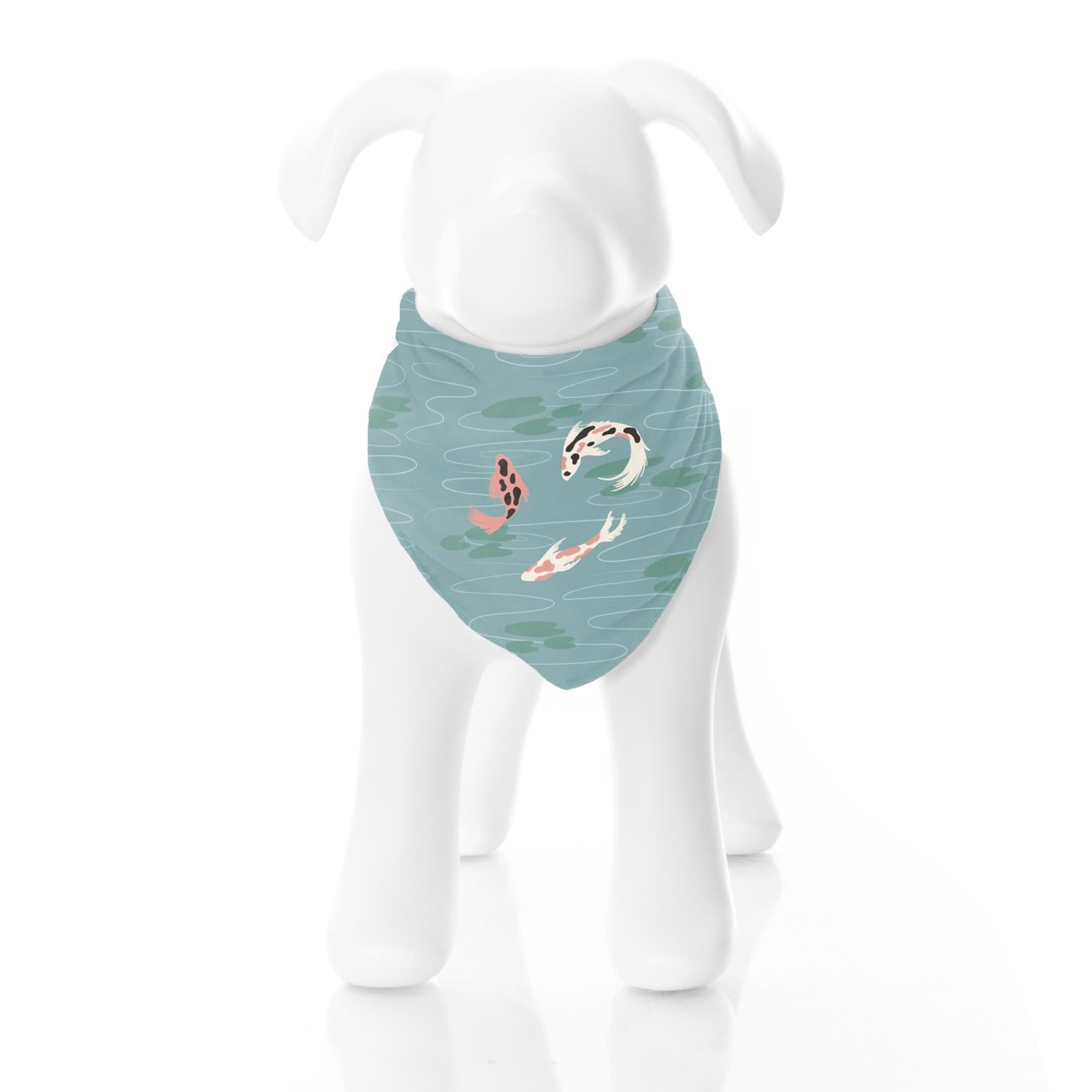 Print Dog Bandana in Jade Koi Pond