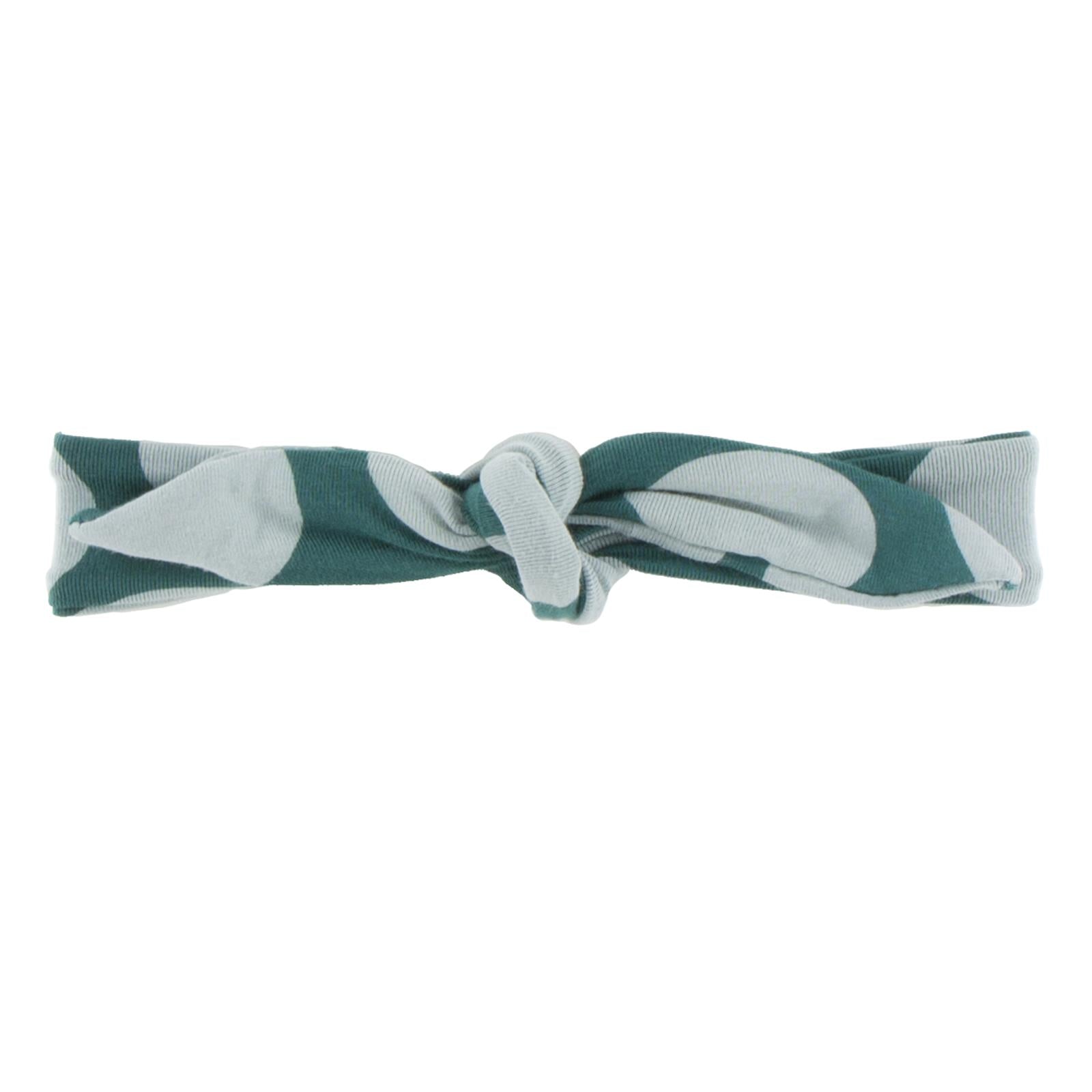Print Bow Headband in Ivy Mod Dot