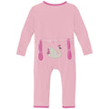 Applique Coverall with 2 Way Zipper in Cake Pop Swan Princess
