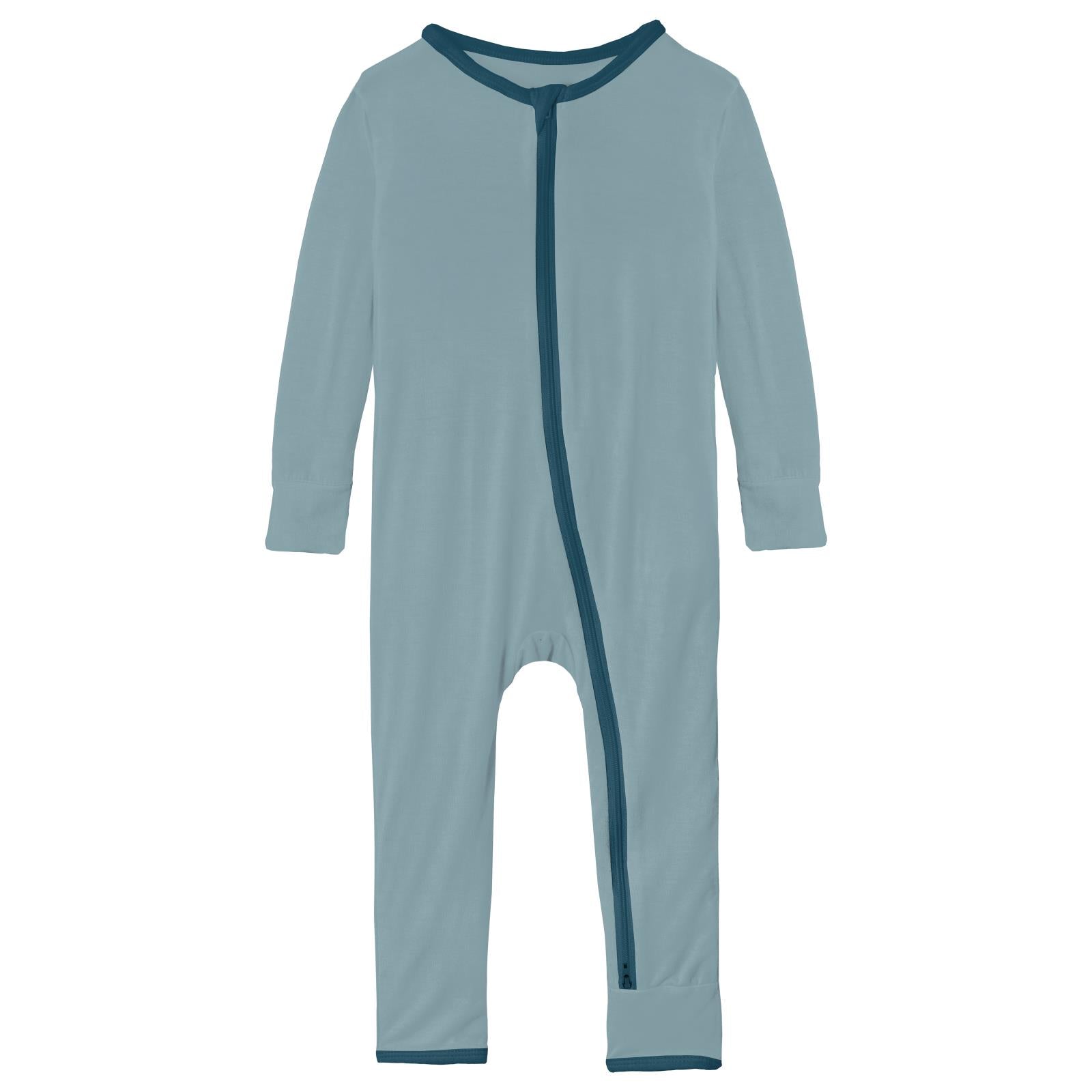 Applique Coverall with 2 Way Zipper in Stormy Sea Velveteen