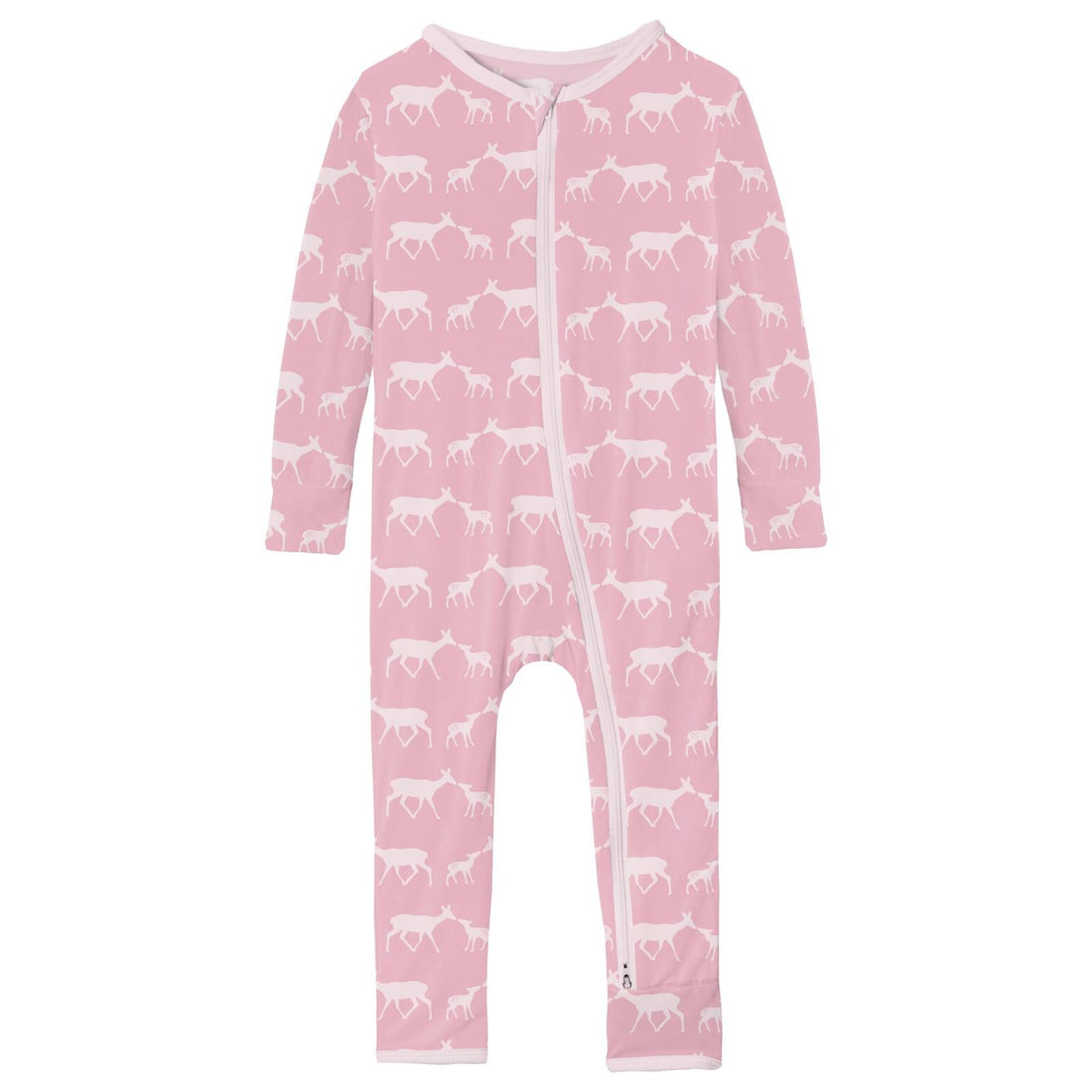 Print Coverall with 2 Way Zipper in Cake Pop Doe & Fawn