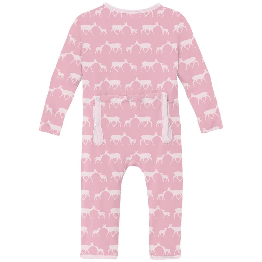 Print Coverall with 2 Way Zipper in Cake Pop Doe & Fawn