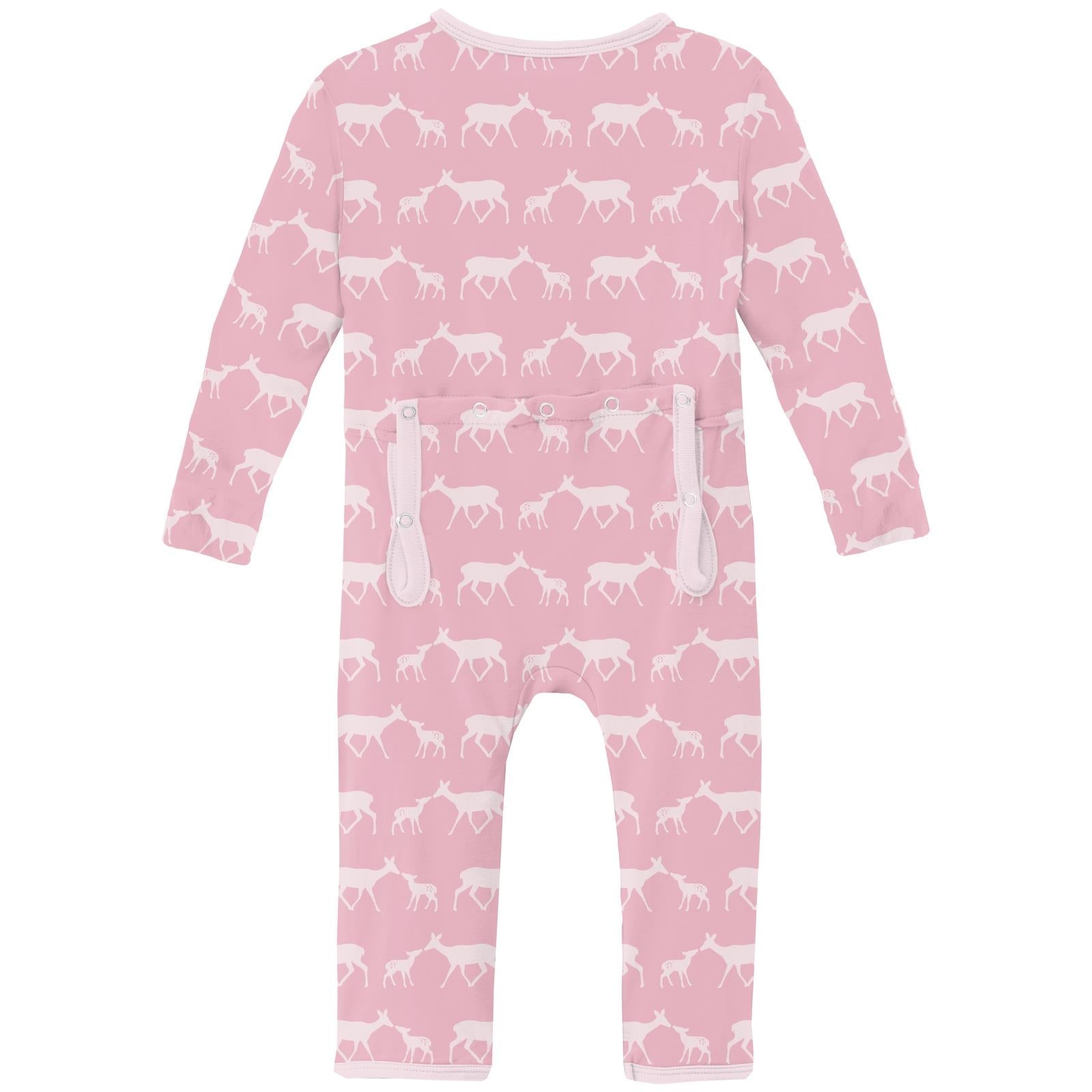Print Coverall with 2 Way Zipper in Cake Pop Doe & Fawn
