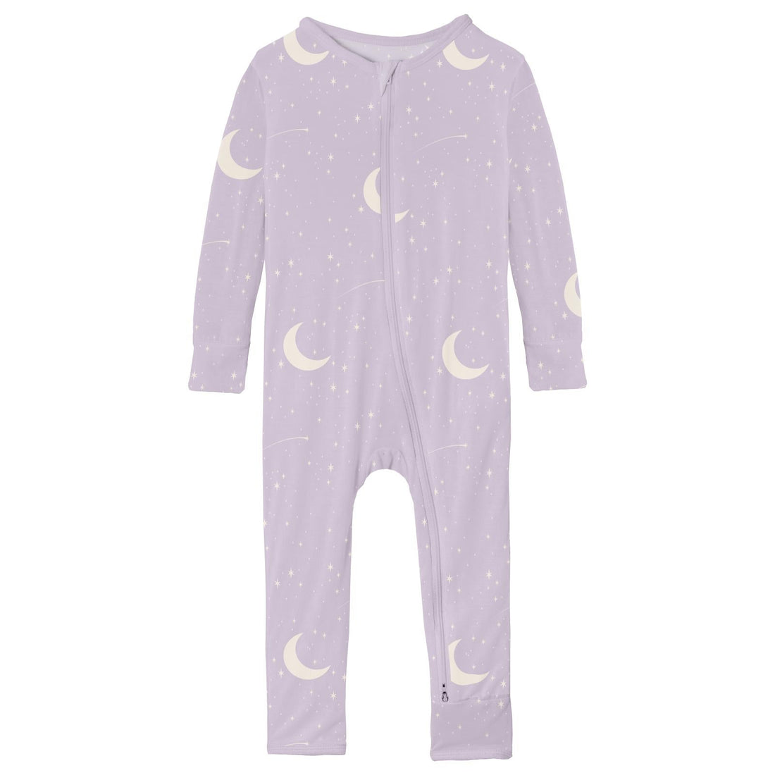 Print Coverall with 2 Way Zipper in Thistle Starry Sky & Moon