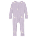 Print Coverall with 2 Way Zipper in Thistle Starry Sky & Moon