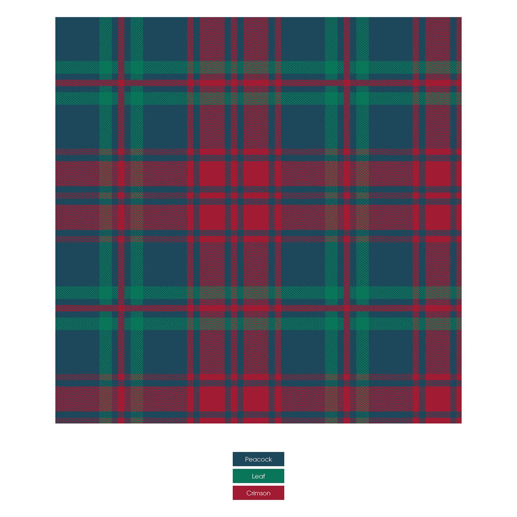 Print Coverall with 2 Way Zipper in Peacock Plaid