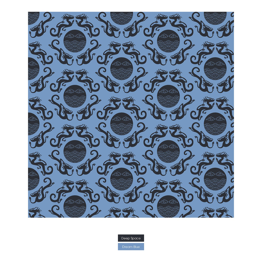 Print Convertible Sleeper with Zipper in Dream Blue Four Dragons