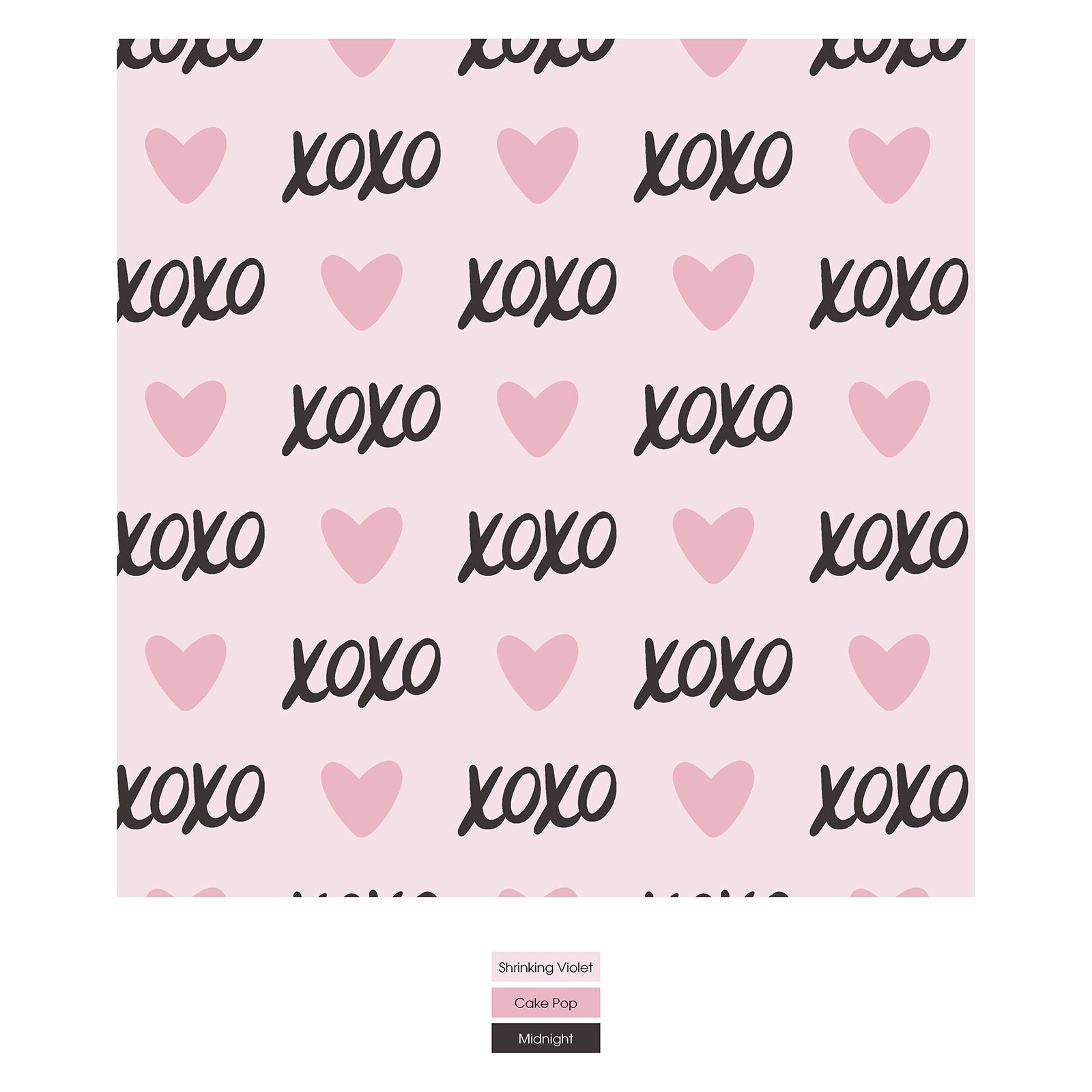 Print 3/4 Sleeve Babydoll Outfit Set in Shrinking Violet XOXO