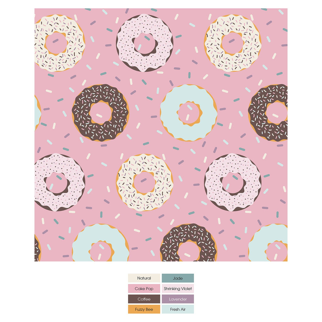 Print Convertible Sleeper with Zipper in Cake Pop Donuts and Sprinkles