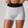 Summer Contrast Color Polka Dot Peach Hip Raise Yoga Sports Shorts Women High Strength Fitness Shorts Training Yoga Running