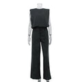 Simple Casual Women Spring Summer Sleeveless Vest Pullover Top Loose Trousers Two Piece Sets
