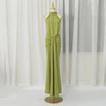 Summer High Neck Sleeveless Backless Sheath Dress for Women
