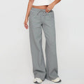 Women's Casual Loose Drawstring Wide Leg Solid Color Pants - Image 3