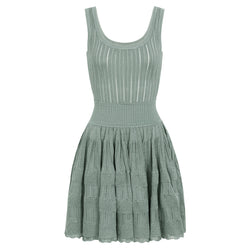 Summer Socialite Internet Celebrity Fashionable Knitted Dark Pattern Sleeveless Vest Dress
