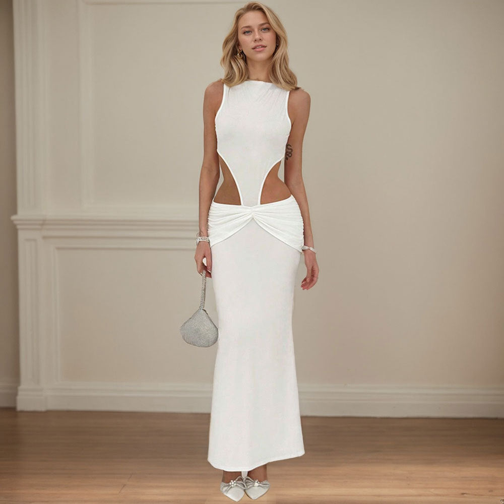 Summer Women Clothing Adult Lady like Woman Dress Sleeveless Slim Slimming Sheath Dress