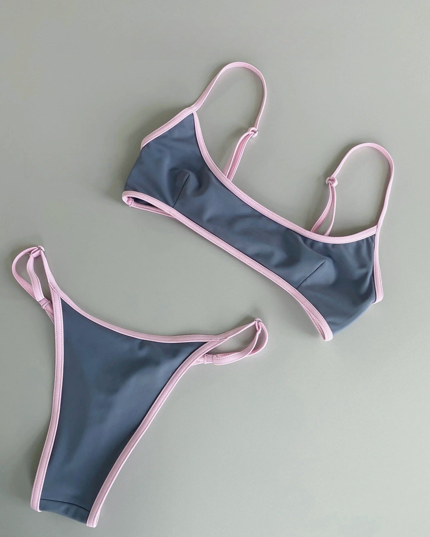 Minimalist Sporty Solid Color Bikini Set in Multiple Colors