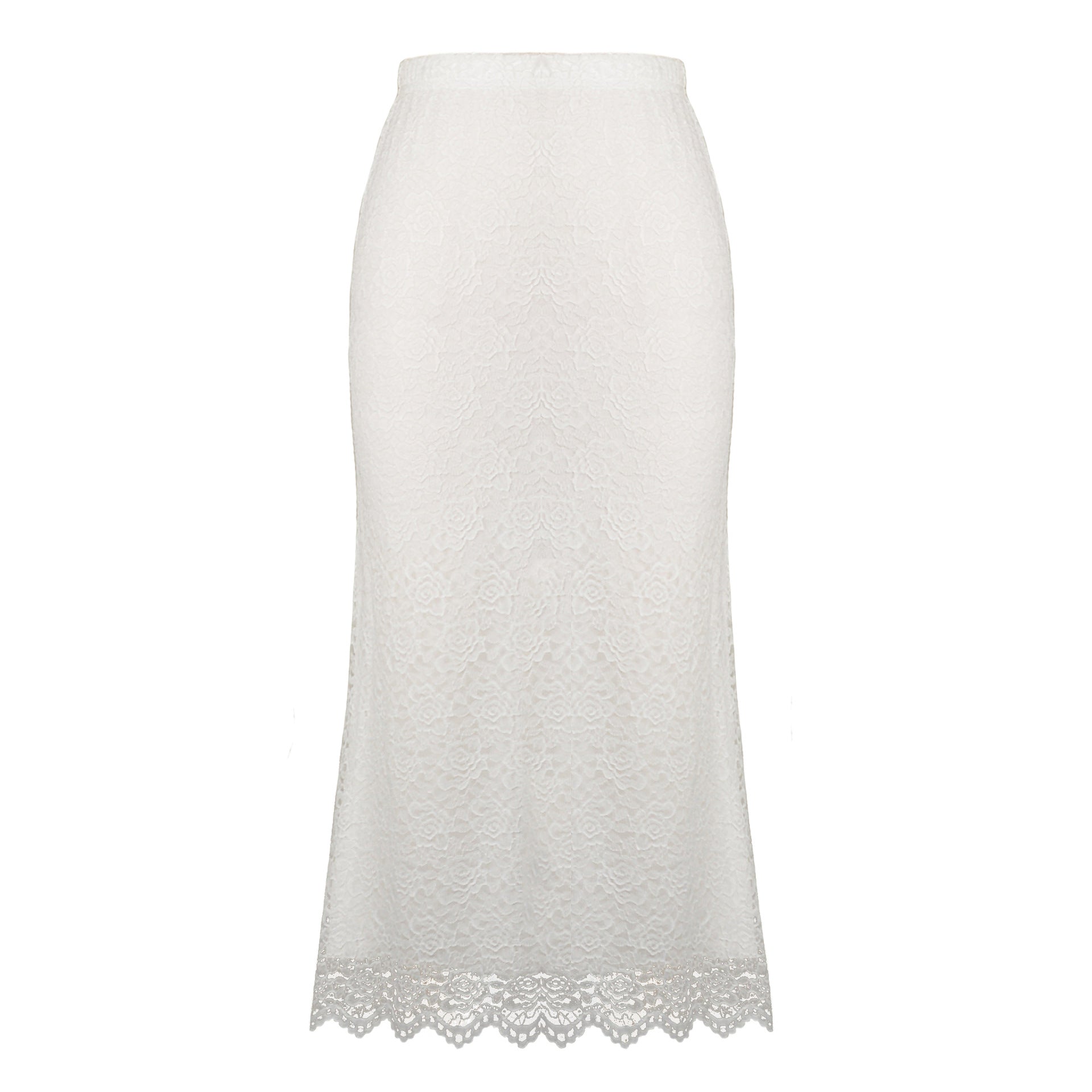 Women Clothing Lace Skirt Spring Summer High Waist One Step Skirt Sexy Slim Hip Long Skirt