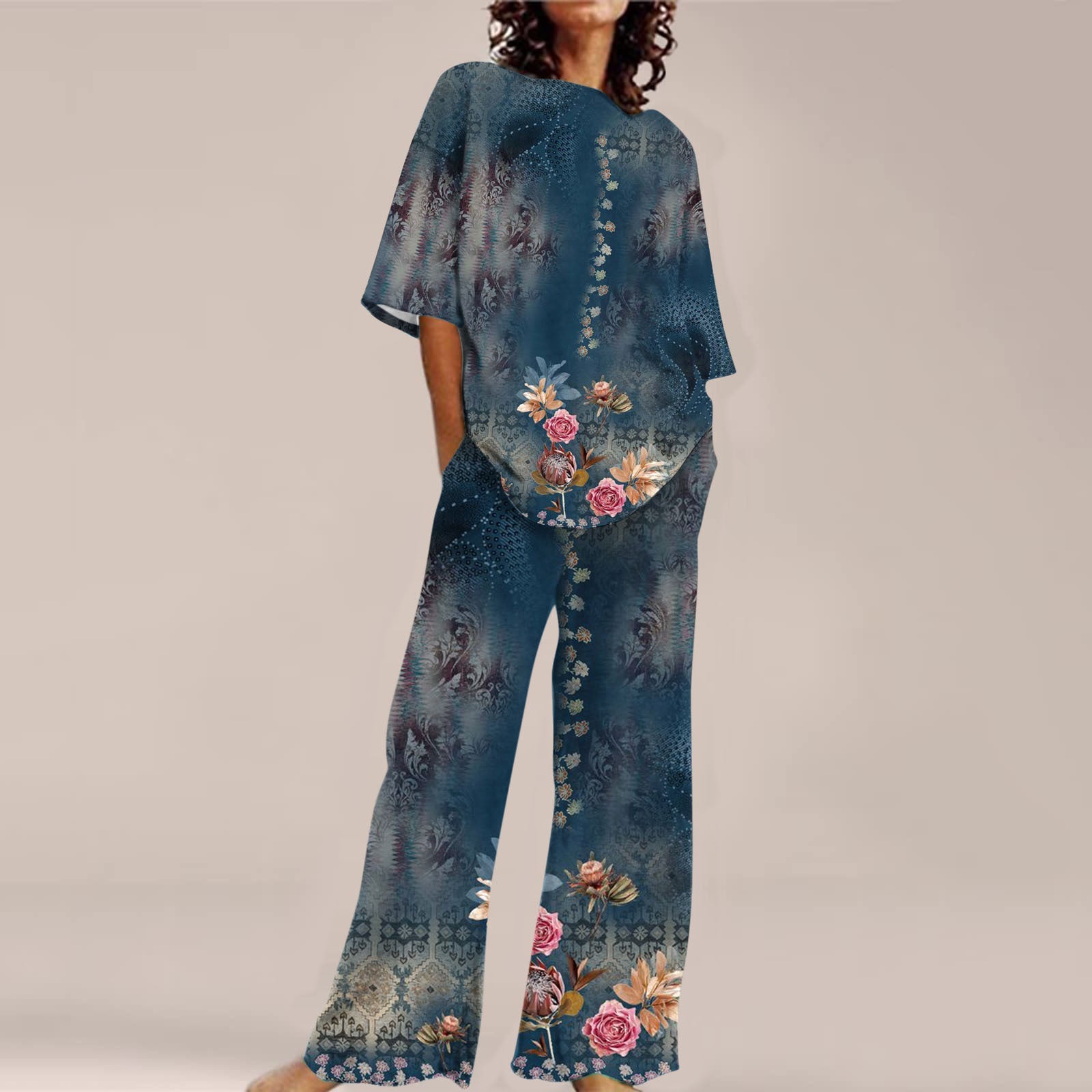 Fashion Personalized Women's 3D Printed Short Sleeve Suit