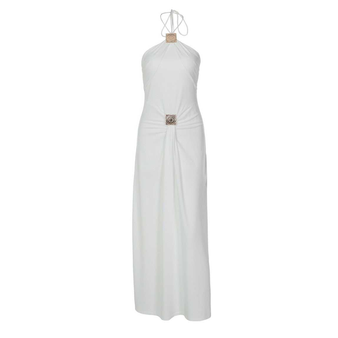 Women Clothing Spring Summer Sexy Waist Trimming Back Hollow Out Cutout out Tied Dress Women