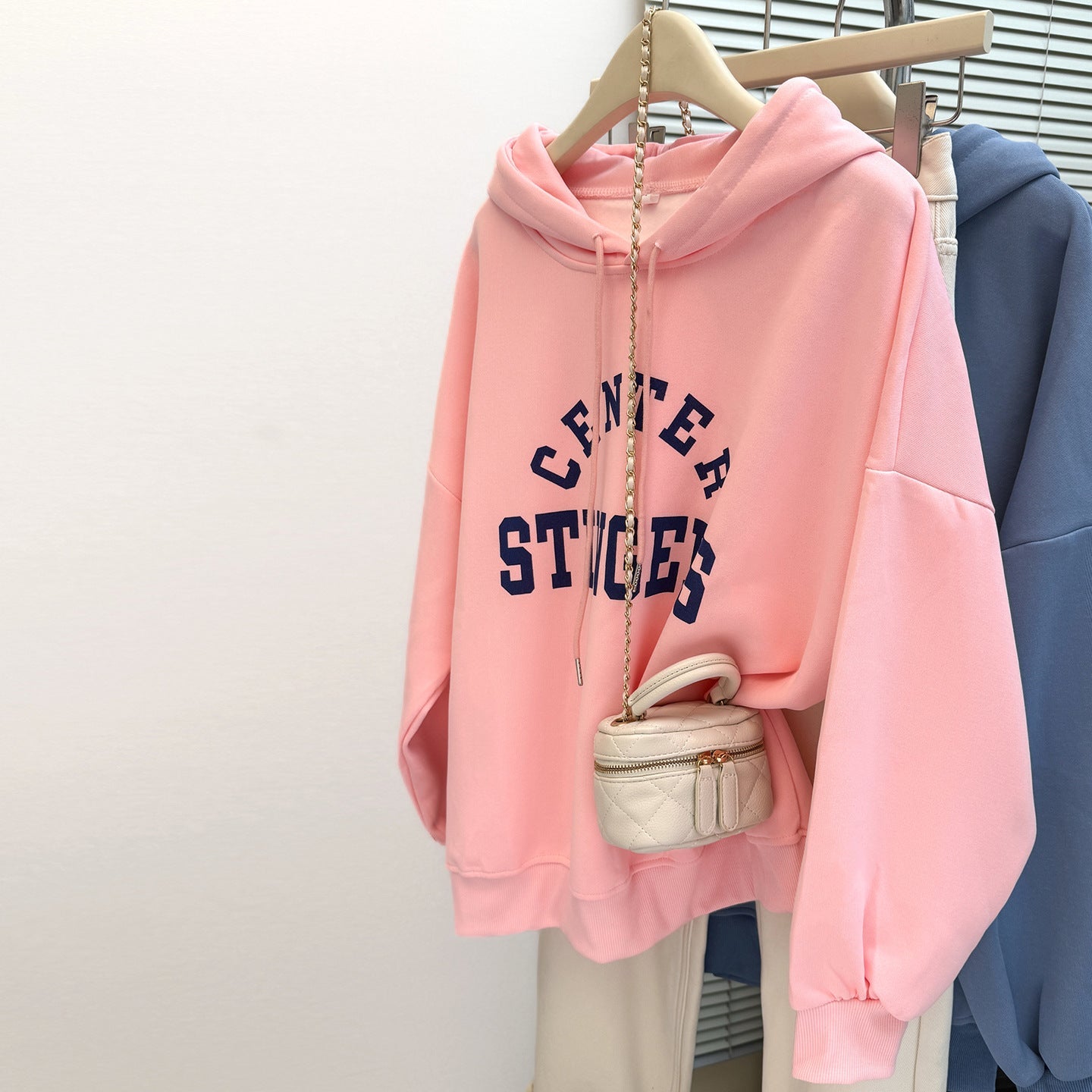 Women's Vintage Loose Fit Hoodie with Graphic Print - Fleece Lined - Image 4