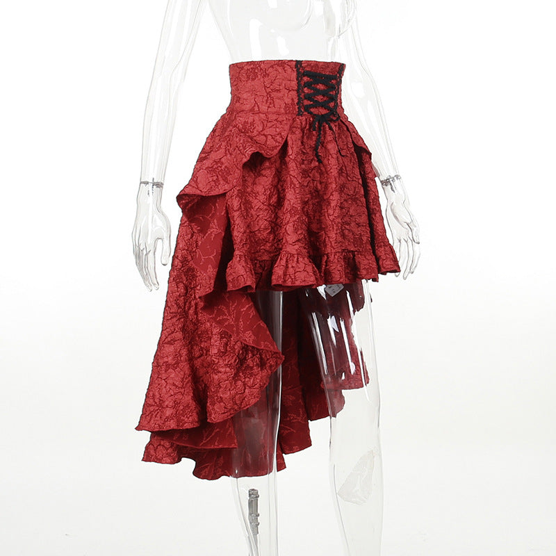 Alt Goth Fairy core Grunge Lolita Skirt Women Dark Gothic