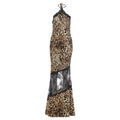 Summer Slim Fit Sexy Sleeveless Stitching Gauzy Package Hip Dress Women