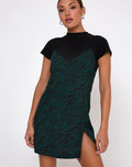 Ladies Dress V neck Printed Outerwear Suspender Dress Cami Dress