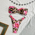 Women’s Printed Cutout Ruched Bikini Set for Beach Vacation