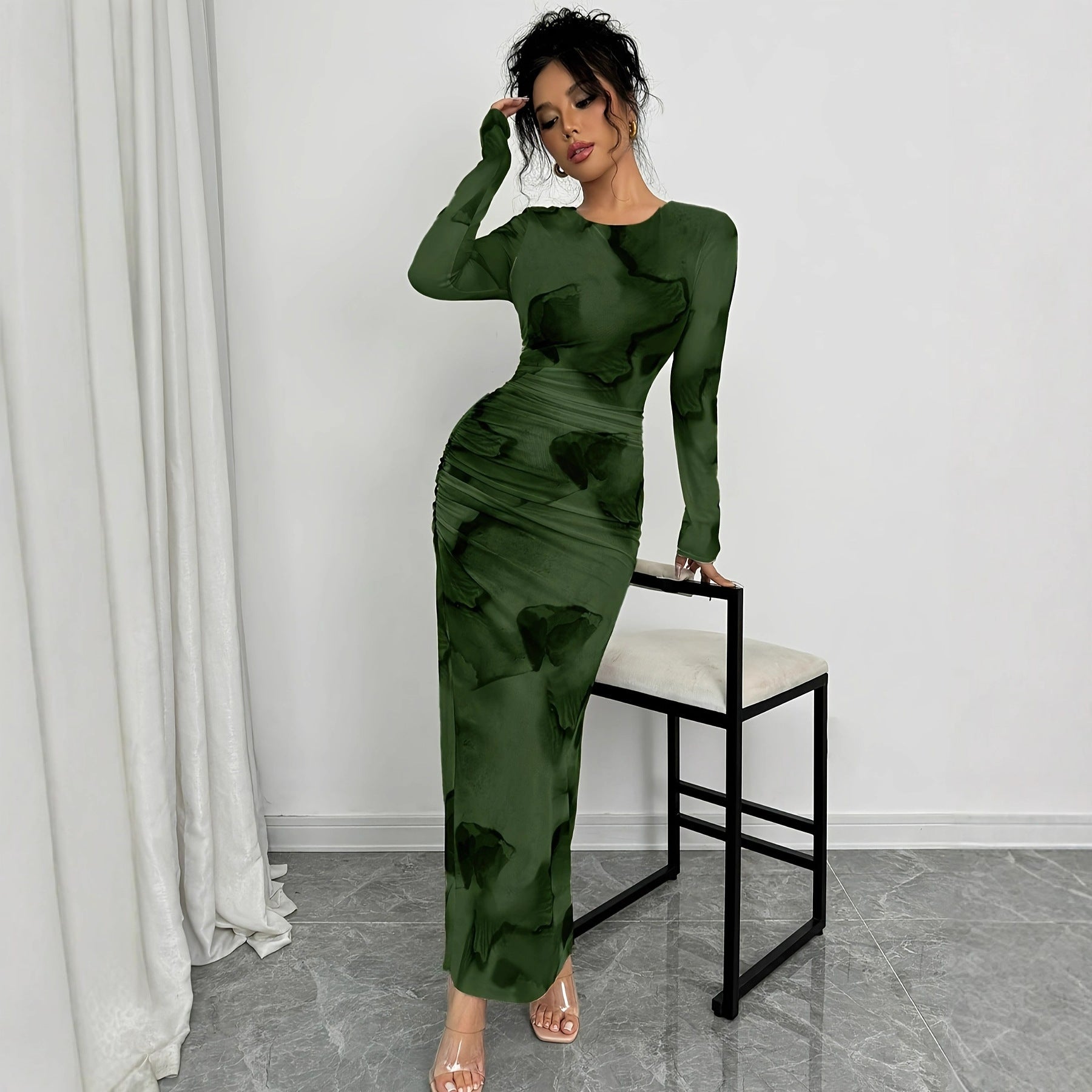 Modern Artistic Retro Double Layer Gauze Dress