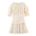 Short Spring Elastic Pleated Pastoral Dress