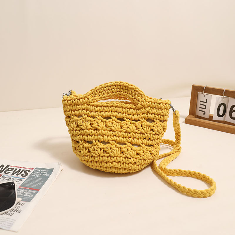 Woven Crochet Crossbody Bag Hollow Out Summer Beach Purse - Image 5