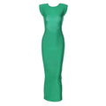 Women Sexy Tight Backless Cutout Design Maxi Dress Street Hipster Waist Controlled Dress Summer