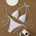 Swimwear Women Split Tight Dot Sexy Bikini Triangle Printed Swimsuit
