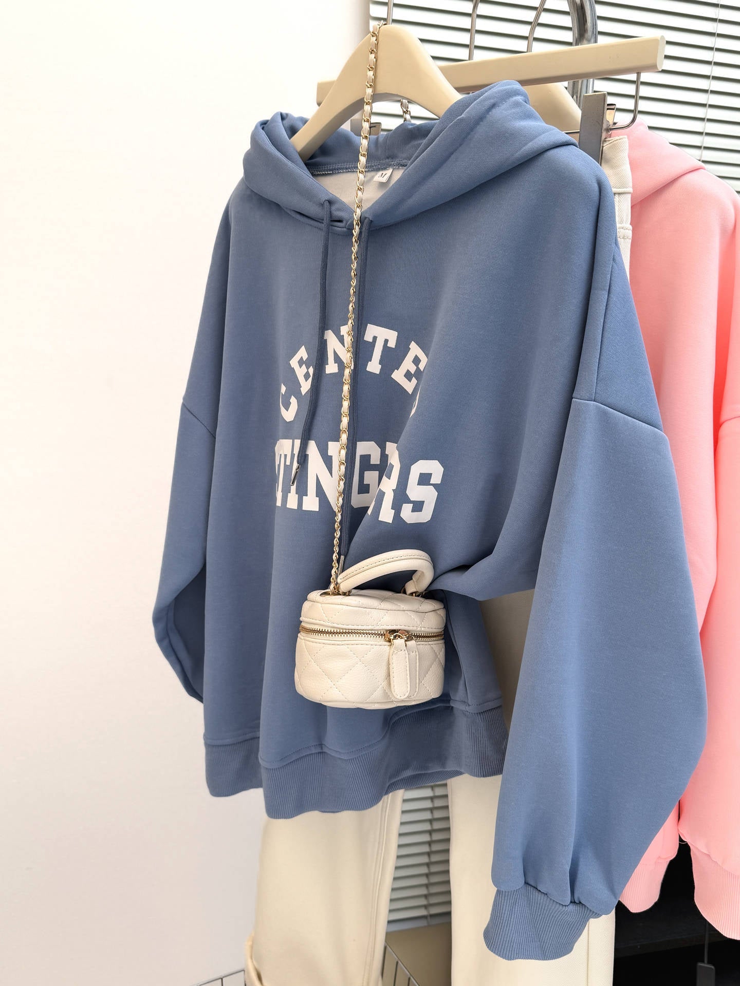 Women's Vintage Loose Fit Hoodie with Graphic Print - Fleece Lined - Image 6